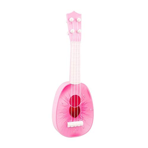 aixu Juguetes para Niños Juguete De Bajo De Guitarra De Frutas De Simulación De Cuatro Cuerdas Juguete para Niñas para Niños Rosa Cover