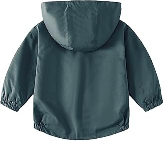 Toddler Boys Windbreaker Casual Outerwear Kids Lightweight Zip Hooded Jacket Baby Cute Dust Coat