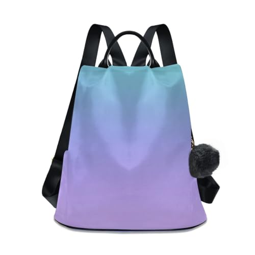 Sac à dos violet dégradé pour femme avec poche antivol zippée