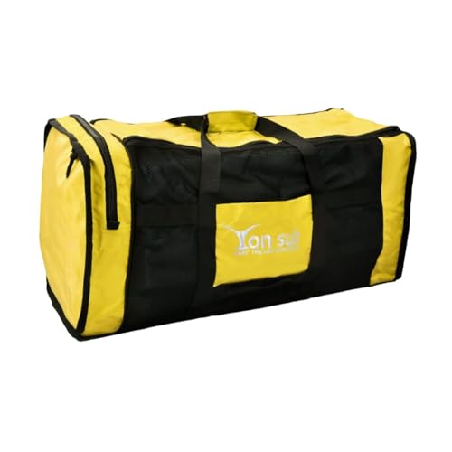 Fonowx Scuba Diving Duffle Bag Made from Strong Nylon Polyester with Double Zipper for Snorkeling Swimming Equipment Storage Suitable for Boating Kayaking, Yellow