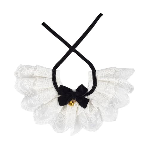 AHANDMAKER Collar de babero para gatos con lazo, babero de poliéster para mascotas, bufanda para gatos, pañuelo para mascotas, correa para el cuello para cumpleaños de mascotas, accesorios de vestir