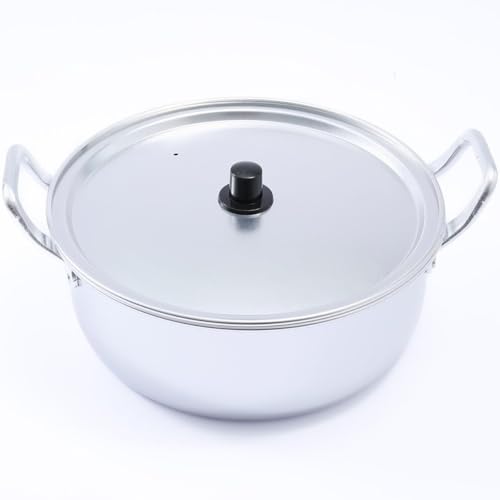 Aluminum Biryani Pot with Lid – 24cm Indian Cooking Vessel for Rice, Curry, Meat – Dum Handi Style Deep Pot for Stove Top | Large Lightweight Sauce Pan for Traditional Meals