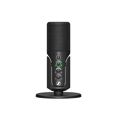 Sennheiser Profile USB Microphone with Table Stand | Plug & Play Design, for Podcasting & Streaming | Cardioid Condenser Capsule | 1.2m USB-C Cable Included | Black (700065)