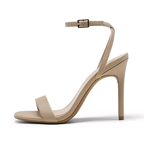 DREAM PAIRS Women’s High Stilettos Open Square Toe Ankle Strap Heels Sexy Comfort Strappy Dress Shoes Wedding Bridal Pumps Sandals4