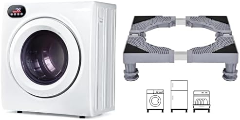 Euhomy 2.65cu.ft Clothes Dryer Combo with Washing Machine Stand Base Laundry Pedestal, Horizontally Adjustable Base ,4 Power Feet