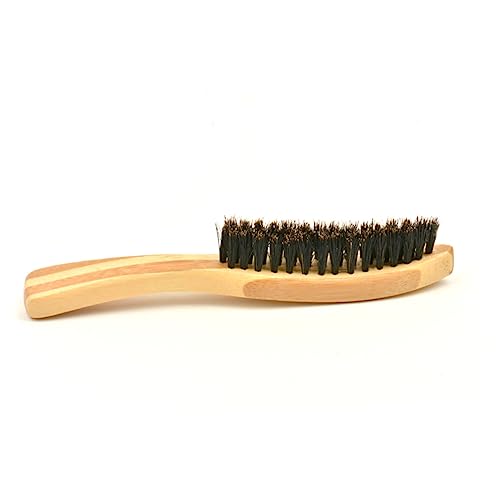 IWOWHERO Men's Beard Styling Tool Set Bamboo Handle Beard Brush Comb for Shaping and Styling