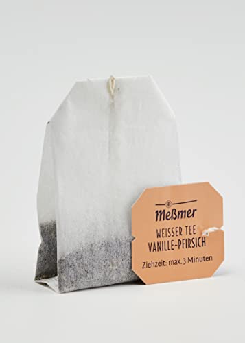 Meßmer/Weißer Tee Vanille-Pfirsich / 25 Teebeutel / 25 Stück/Vegan/Glutenfrei/laktosefrei (Packung mit 2)