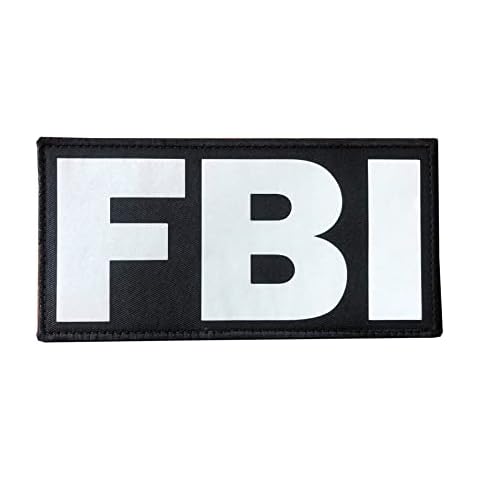 SUVIYA 8x4 inch FBI Patch Law Enforcement Police EMS FBI Fire Rescue Sheriff K-9 Patch(Reflective) Cover
