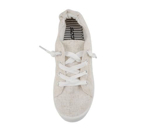 Image of Soda Flat Women Shoes Linen Canvas Slip On Sneakers Lace Up Style Loafers Zig-S