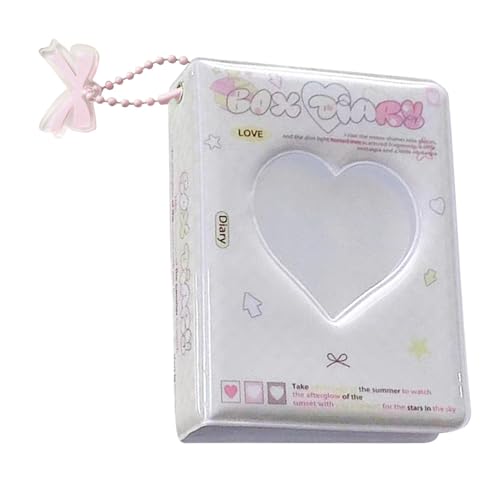 Classeur pour cartes photo, livre porte-cartes photo, livre de collection porte-cartes photo vide en cœur 40 poches - Cadre photo pop coréen imperméable pour