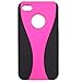 Snap-on Rubber Coated Case for Apple® iPhone® 4 4S 4GS 4G AT&T / Verizon, Pink / Black