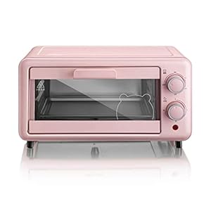 Opzetoven, convectielopzetstuk, broodroosteroven, mini multifunctioneel, huishoudelijk automatisch bakken, 800 W, broodrooster, grote capaciteit, keukenbrood, mini-elektrische oven, roze