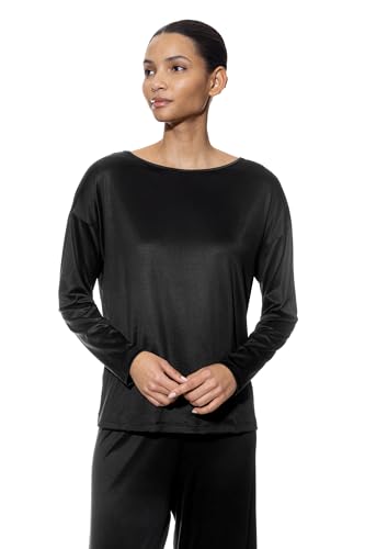 Mey Ropa de dormir serie Night Glow Mujer Homewear Tops 1210036, Negro , L