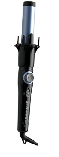 Kiss Products Professional Blue Instawave Automatic Curling Iron with Heat Resistant Pouch, 1 1/4 inch, 1.5 Pounds