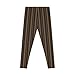 Brown Line Stretchy Leggings, Comfortable Workout Pants, Fashionable Casual Wear, Stripe Leggings