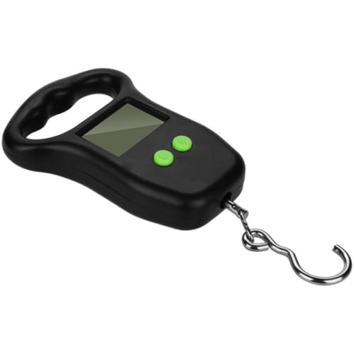 HOMSFOU Báscula Portátil para Equipaje con Pantalla Lcd de Acero y Plástico, Peso Máximo 50kg, Adecuado para Caza y Compras