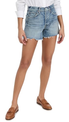 AGOLDE Women's Parker Long Vintage Shorts, Wheel, 34
