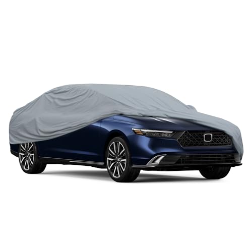 Image of MotorTrend Custom Fit Car Cover for Honda Accord 2018-2025, All-Weather Protection for Cars Trucks & SUVs, UV Resistant Waterproof Scratch-Resistant, Vehicle Cover for Outdoor & Indoor