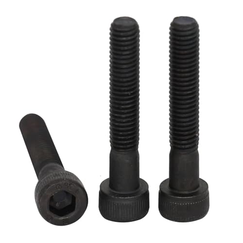 3-10�� M6 M6*35/40/45/50/55/60/65/70 12.9�O���[�h �u���b�N �J�[�{���X�`�[�� �t���n�[�t�X���b�h�L���b�v�J�b�v�w�b�h�{���g �Z�p�\�P�b�g�l�W(7Pcs M6x50 Half)