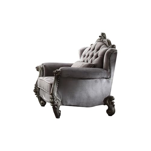 Sillón Terciopelo Plata Pequeño miniatura 3