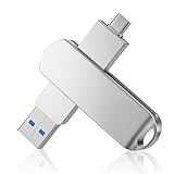 1TB USB メモリ USB3.0・Type-C メモリ 外付け フラッシュメモリ 容量不足解消 usb 360度回転 スマートフォン対応 Mac Windows PC Pad対応 合金製 耐衝撃 防塵仕様 高速データ転送 バックアップ Type C USBメモリ usb 1tb 携帯に便利 (銀色) image