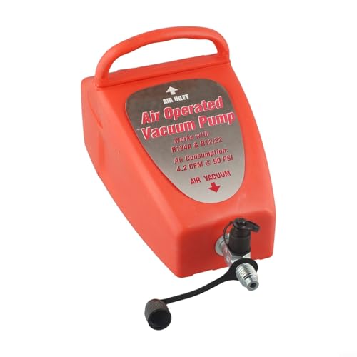 Yuanpgky Auto AC Vakuumpumpe Klimaanlage Vakuumpumpe Tragbare luftbetriebene Vakuumpumpe 4 2CFM Entwickelt für R134a und R12 Autokühlung
