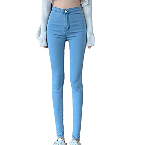 Butt Lifting Skinny Jeans for Women High Waisted Tapered Leg Denim Pants Stretch Classic Casual Slim Fit Jean (Light Blue,27)