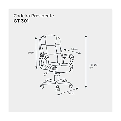 Cadeira Presidente GT 301 com Sistema Relax | GT