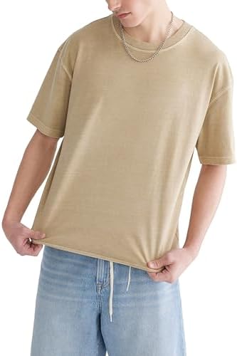 Aeropostale Men's Heavy Weight Boxy Crew Neck Short Sleeve T-Shir...