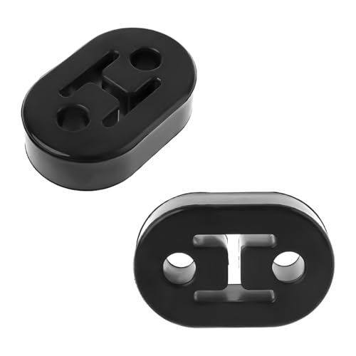 NYTKL 2 PCS Rubber Exhaust Hanger, 2 Holes 0.47 Inch Adjustable Insulator Bushing Mount, High Density Rubber Exhaust Bracket Hanger, Car Muffler Shock Absorbent Bracket Mount