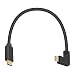Poyiccot 90 Degree USB C to USB C Cable 1Feet, Right & Left Angled 90 Degree USB 3.1 Type-C Male to Male Fast Charging Cable for Laptop & Tablet & Mobile Phone (USB C Right M/M)