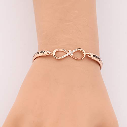 Image of CENWA Christian Jewelry Bible Verse Bracelet But The Lord Stood with Me and Gave Me Strength Zircon Bracelet 2 Timothy 4:17