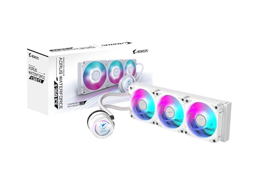 Image of AORUS WATERFORCE II 360 ICE Liquid CPU Cooler, 360mm Radiator with 3x120mm Low Noise ARGB Fans, Compatible with Intel LGA1851, LGA1700, and AMD AM5 (GP-AORUS WATERFORCE II 360 ICE)