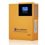 ECO-WORTHY 3500W Solar Hybrid Inverter 48V with Remote Monitoring, 80A MPPT Solar Controller & 48V DC-120V AC Pure Sine Wave Power Inverter, for Lead Acid/Lithium Batteries for Off-Gird/Home/Shed