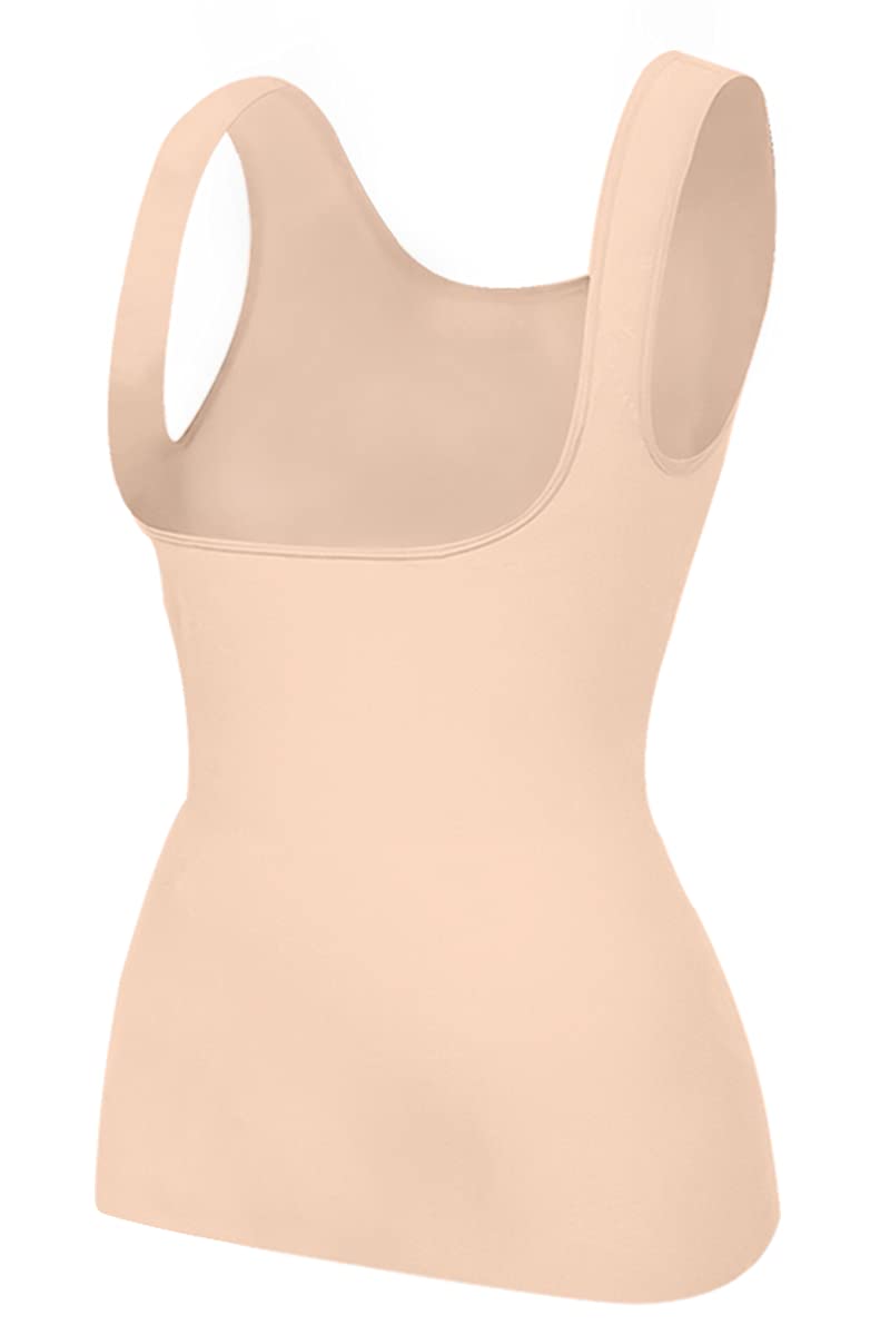EUYZOU Women's Underbust Shapewear Tank Tops - Seamless Tummy Control Compression Camisole Tops Slimming Tank