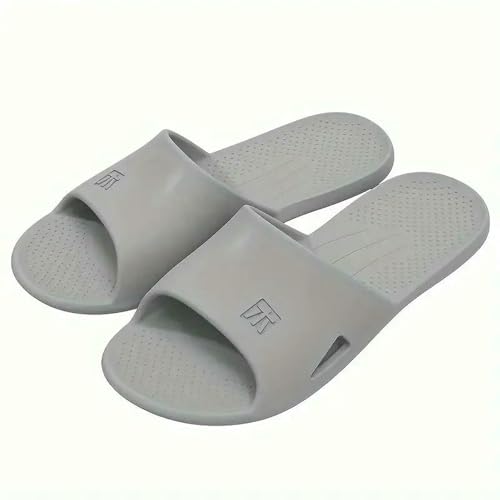 Gyios Tofflor par Eva Slippers öppen tå en slip badrum inomhus dusch inomhus bekväm sko promenad för kvinnor - grå-40-41