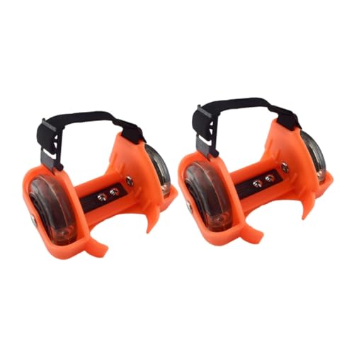 Gogogmee One Wheel Skating Shoes Boys and Girls Glowing Roller Skates Skates Attach to Shoes Sturdy Heel Wheel for Outdoor Fun