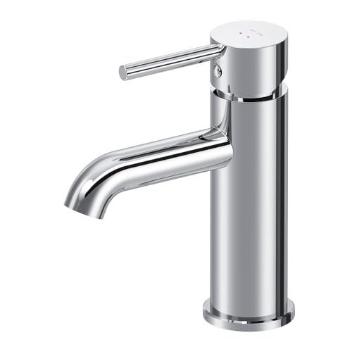 Wasserhahn Bad, Waschtischarmatur Chrom, Badarmatur aus Messing, Waschbecken Armatur Badezimmer, Einhebelmischer, Mischbatterie Waschbecken, AM.PM Spike