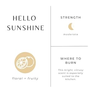 Slow North Hello Sunshine Candle Essential Oils and 100 Pure Soy Wax Candle in a Reusable Frosted Glass Jar A Unique and Mindful Scented Candle Hand Poured in The USA 8 oz