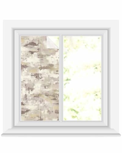 Película decorativa para ventana privacidad Beige 17.7x39.3 in miniatura 1
