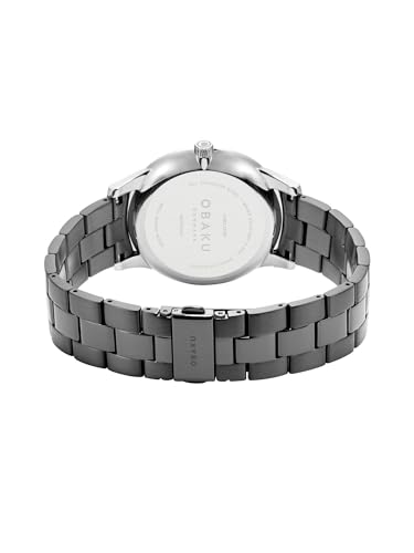 Image of Obaku Lyng Stor Slate Quartz Silver Round Dial Men's Watch - V247XDUISU
