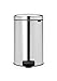 Brabantia Pedal Bin Newicon Pattumiera a Pedale, Secchio Interno in Metallo, Inox Lucido, 20 lt