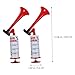 Gogogmee 2pcs Handheld Air Horn Pump Portable Sports Noisemaker Trumpet for Soccer Football Events Parties Celebrations Loud Cheer Signal Prop Red