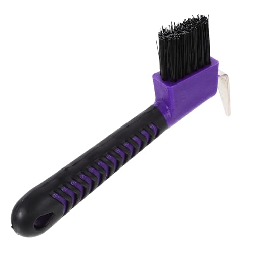 DIKACA Horse Hoof Pick with Brush and Non Slip Grip Rust Resistant Grooming Tool for Cleaning Dirt Horse Care Accessory Random Color Random Color