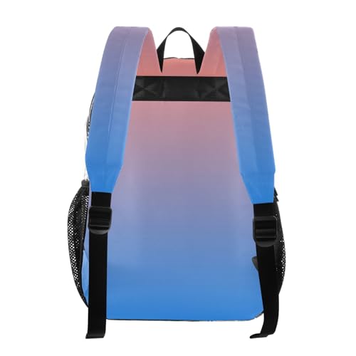 Clear Backpack Women Cute Coral Pink Blue Gradient Kids Backpack for Girls Approved Transparent Bag3
