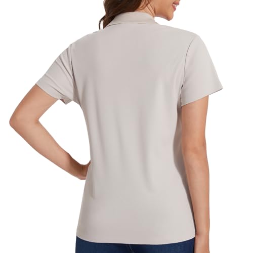 Image of Casei Womens Shorts Sleeve Polo Golf Shirts Quick Dry UPF 50+ Tennis Pickleball Top Collared Casual Work Athletic Shirts