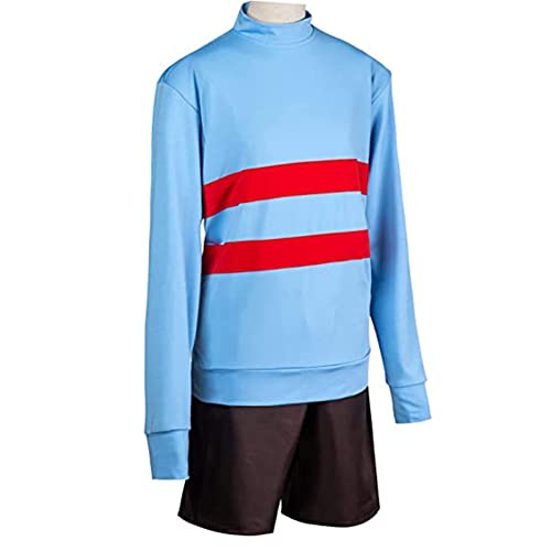 Photo de Jilijia Undertale Costume de cosplay Frisk Chara Cosplay Halloween Costume Ensemble Unisexe Carnaval Sweatshirts Uniforme scolaire Tenue décontractée