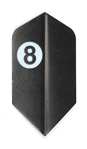 3 Sets (9 Flights) Amerithon 8 (Eight) Ball Slim Dart Flights - Ex-Tough 100 Micron, Made in USA