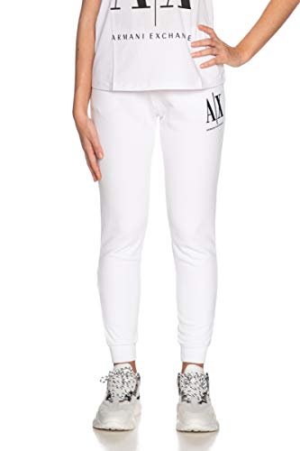 ARMANI EXCHANGE Icon Project Jogger Pantaloni Sportivi, Pantaloni sportivi, Donna, Bianco, M