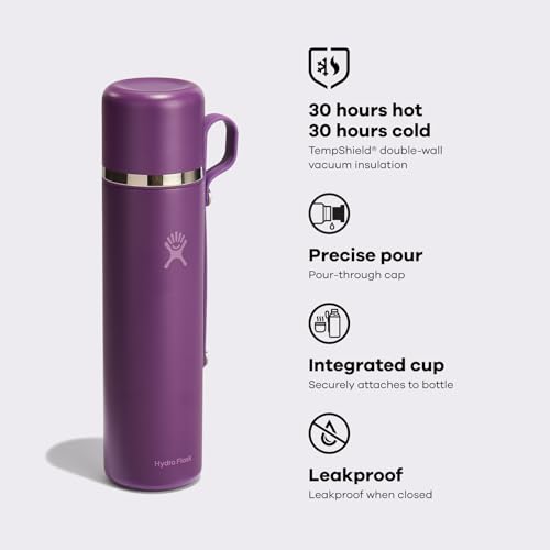 Hydro Flask Hot Flask & Cup – Insulated Stainless Steel, Hot Drink Travel Container for Coffee & Tea 36 Oz Trillium Pink - image 5